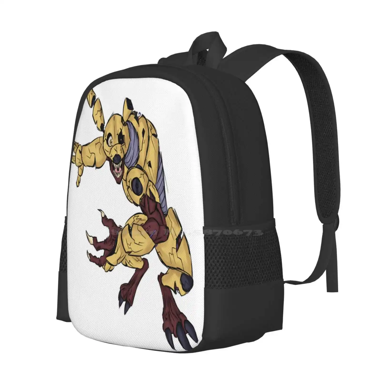 Dnd Inspired Fnaf Springtrap Hot Sale Backpack Fashion Bags Dnd D D Fnaf Monster Springtrap