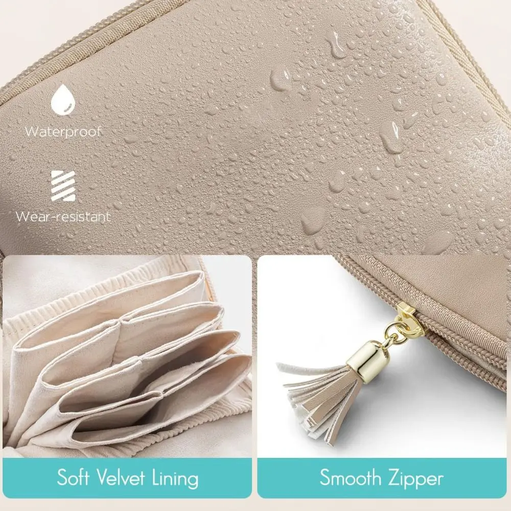 

Simple Tassel Jewelry Packing Bag PU Leather Earrings Bracelet Mini Cosmetic Bag Rings Necklace Organizer Jewelry Holder Travel