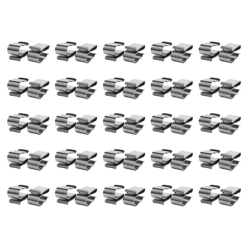 Stainless Steel Solar Cable Clamp Pack 50pcs for Photovoltaic System DC Wiring Continuity and Mechanical Stability