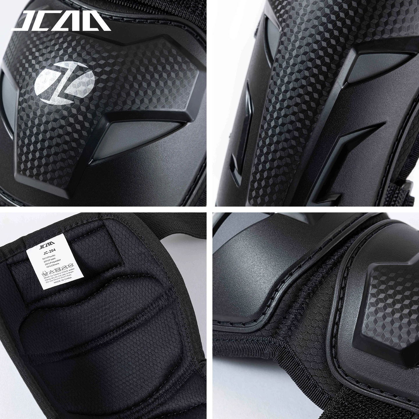 JCAA Kids Knee Elbow Pads 4Pcs Set Hard Shell Reflective Protective Gear for Cycling Skateboarding Rollerblading Motorcycle