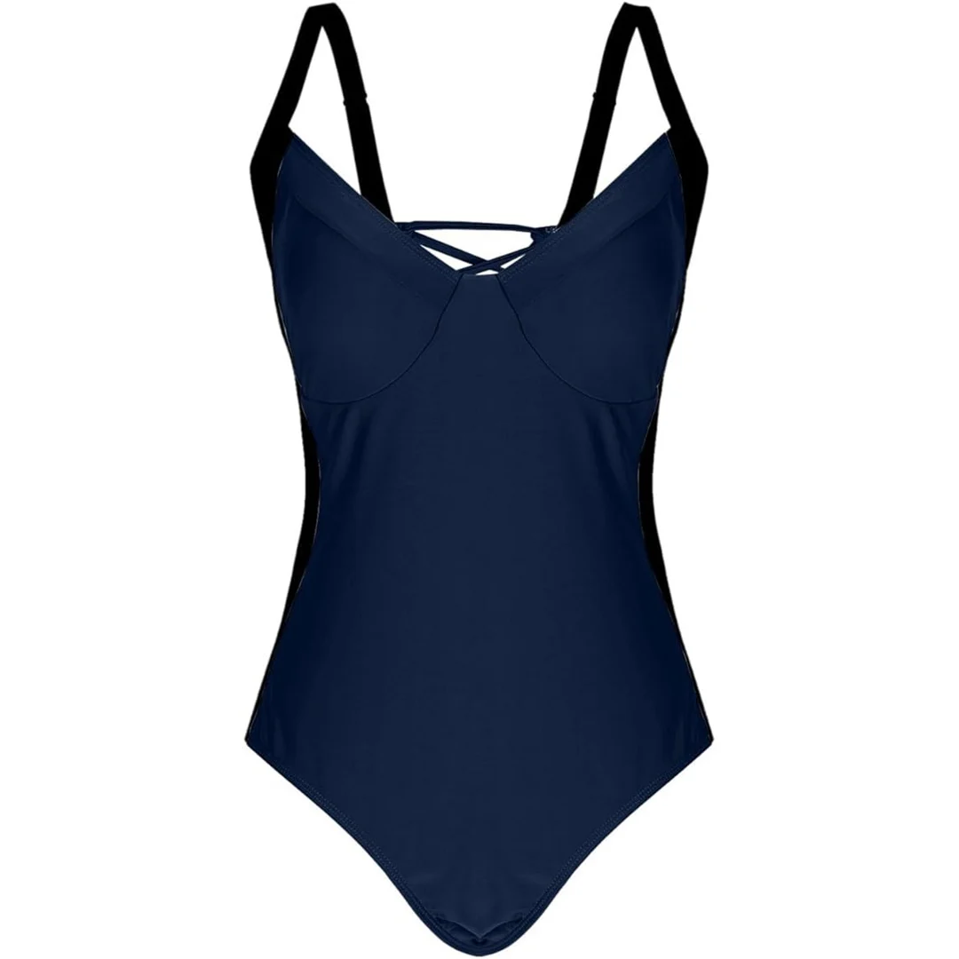 S - XL, 7 Farben, einteiliger Badeanzug mit Schnürung und Spitze, Damen-Badebekleidung, hoch geschnittene Beine, rückenfreier Badeanzug, Badeanzug, Modell V6952. – Detail 24