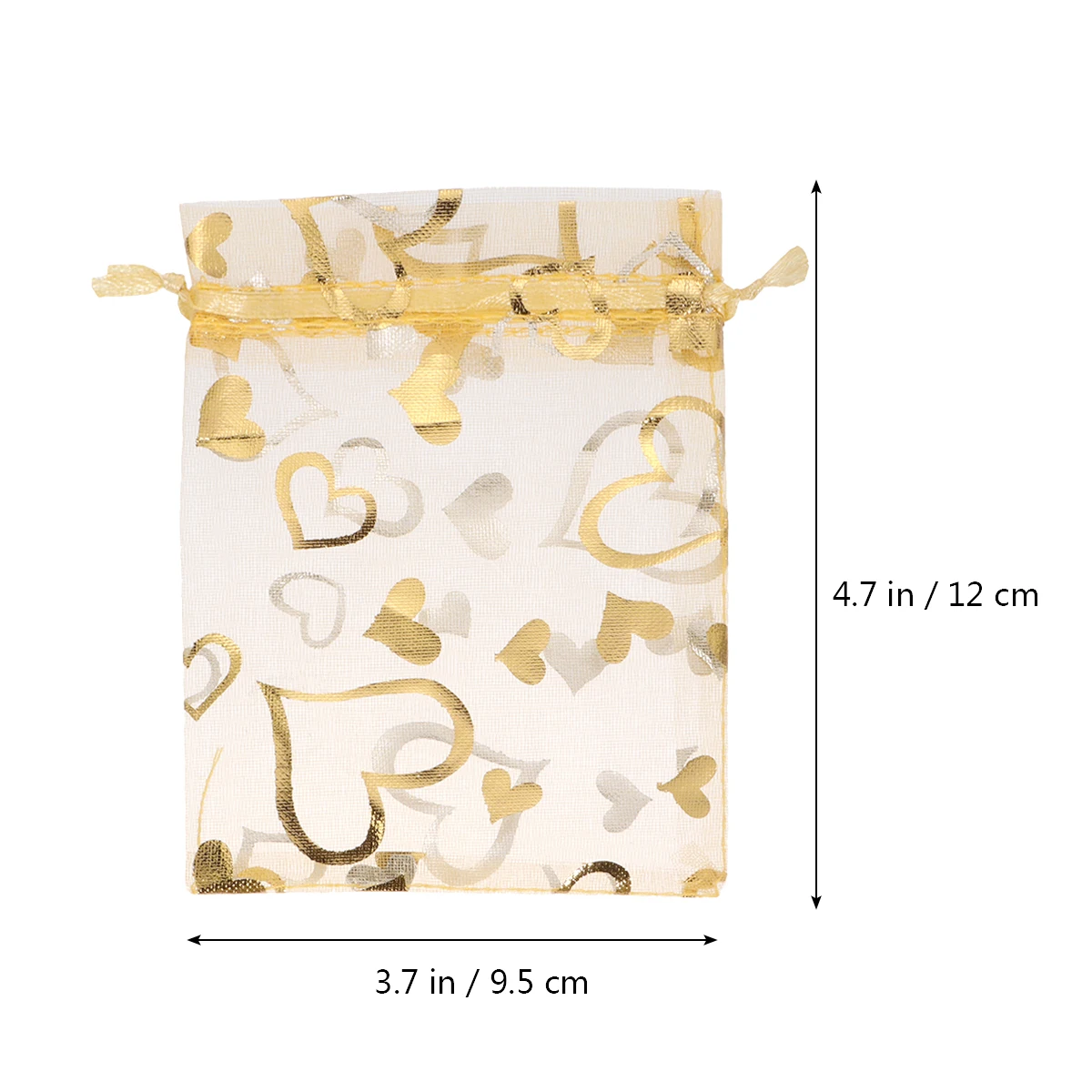 

50 Pcs Love Heart Bundled Pocket Pouch Gift Bag Jewelry Storage Sweets Bags