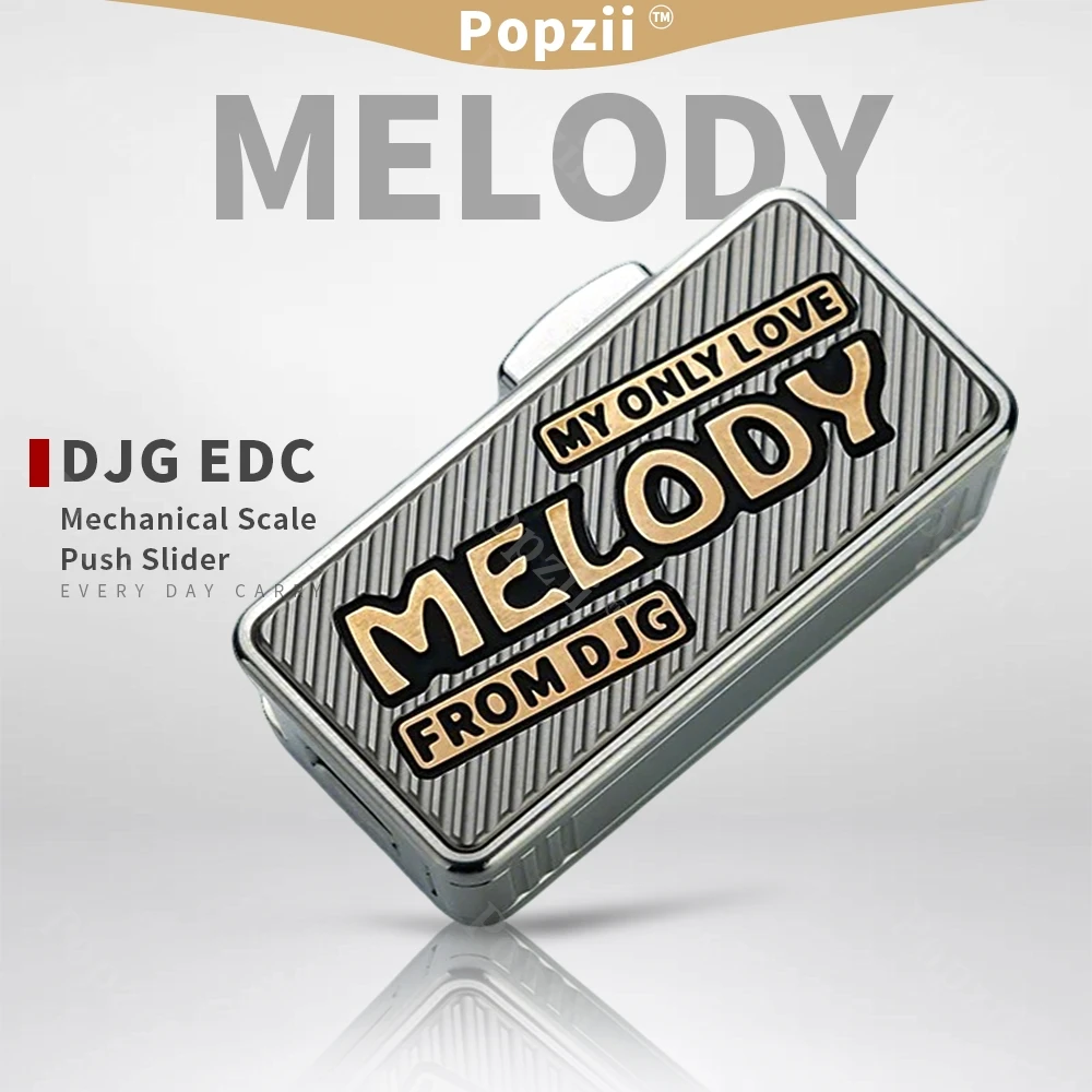 

DJG MELODY Титановый сплав Механический слайдер для взрослых Офисные гаджеты для снятия стресса Настольный орнамент Игрушки для беспокойства