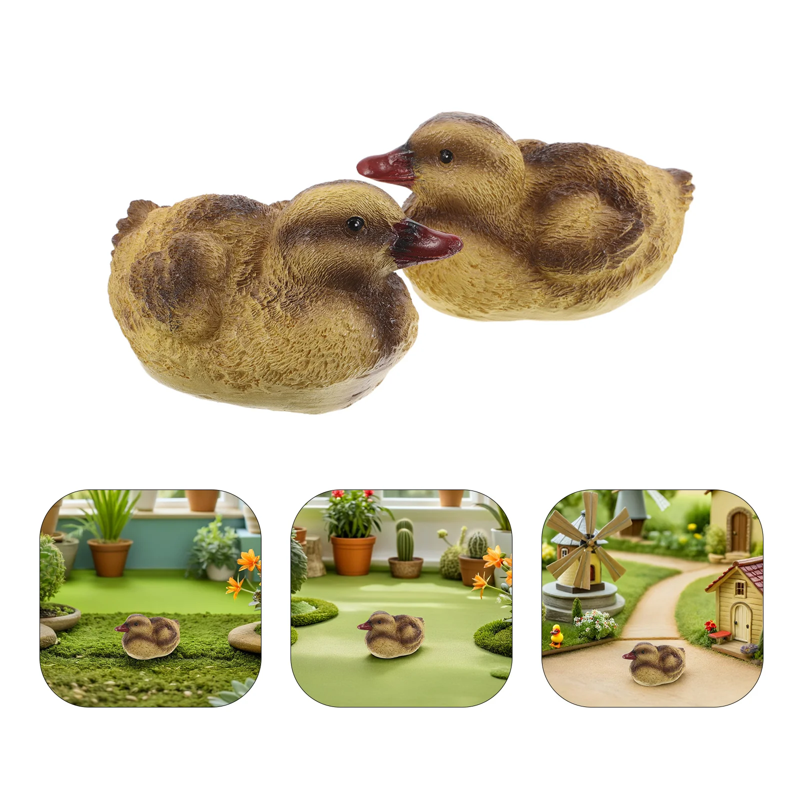 

1Pair Floating Resin Duck Garden Ornament for Pools Lakes Aquariums Bright Color Yearround Durable Outdoor Decor