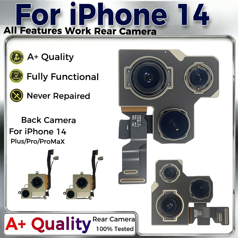 Rear Camera For iPhone 12 13 14 Pro Max Back Camera Rear Main Lens Flex Cable Camera For iphone 13 Mini 15 PRO 16 Pro Max Camera