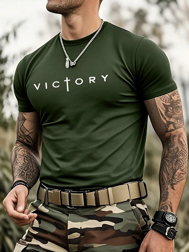 

2025 Daily Leisure Men's Sport Short-Sleeved Shirt Outdoor Street Men's Fashion T-Shirt 3D Printed Men's Fitness T-Shirt