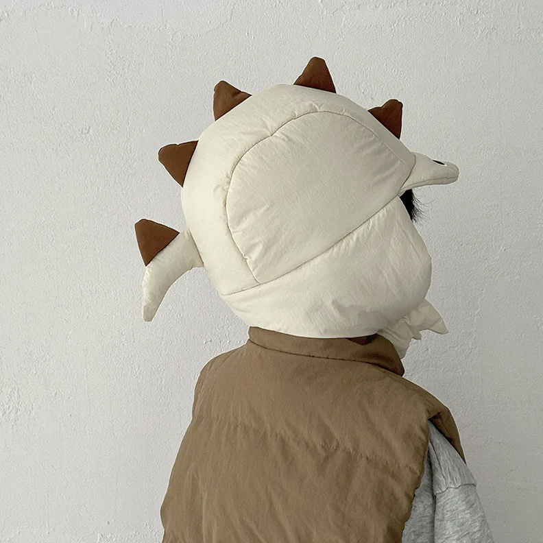Chapeaux Ushanka de dinosaure de dessin animé pour garçons et filles, protection des oreilles coupe-vent pour enfants, casquettes chaudes et douces
