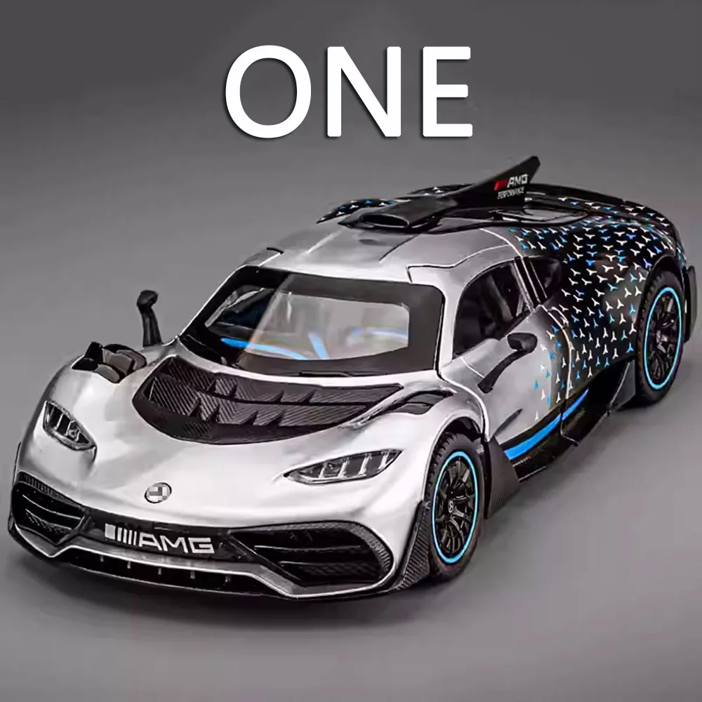 1:24 ONE 300SL Spielzeugmodelle Miniaturautos mit leichtem Musikrad Zurückziehen Sportwagentüren Geöffnete Fahrzeuge Kinder Erwachsene Geschenke