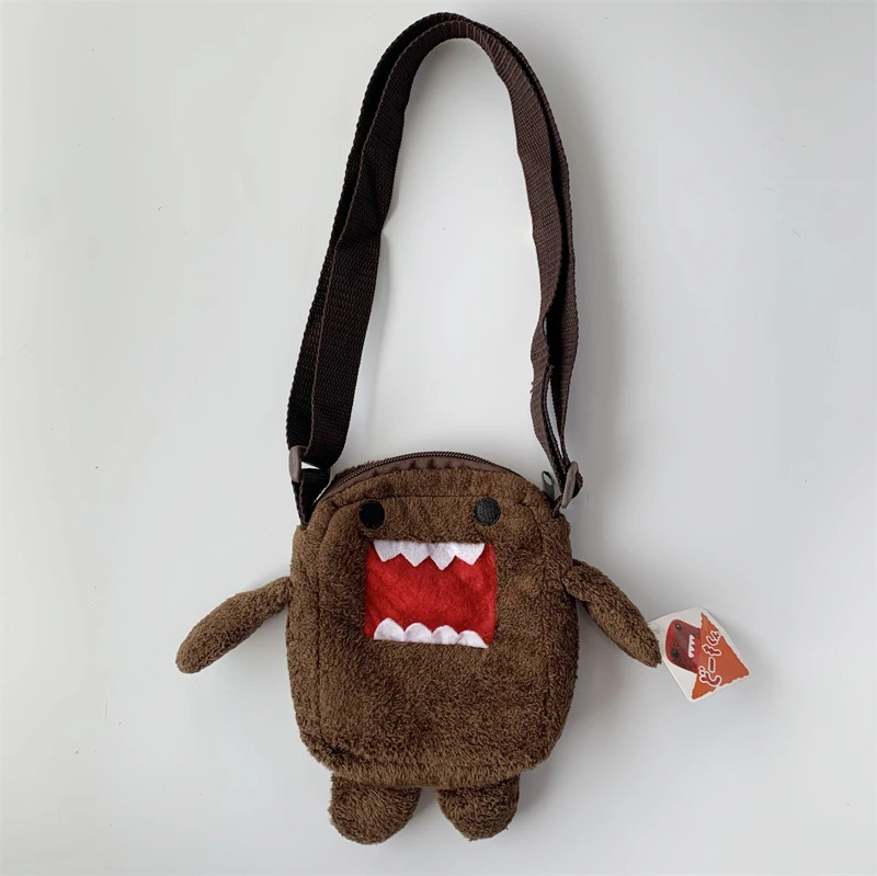 Domo Kun Mini bolsos cruzados de felpa para mujeres, hombres y niños, bandolera de hombro pequeña y bonita, bolso para teléfono Kawaii de Anime