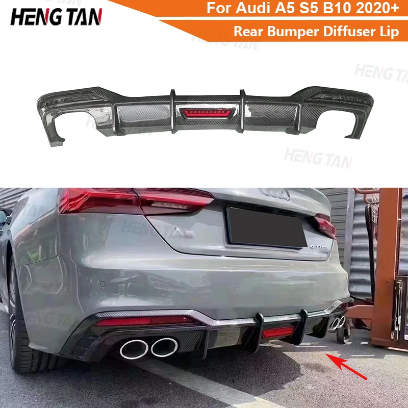 Carbon Fiber For Audi A5 S5 B10 2020+ Back lip Car Rear Bumper Lip Diffuser Spoiler Parts Upgrade Body kit