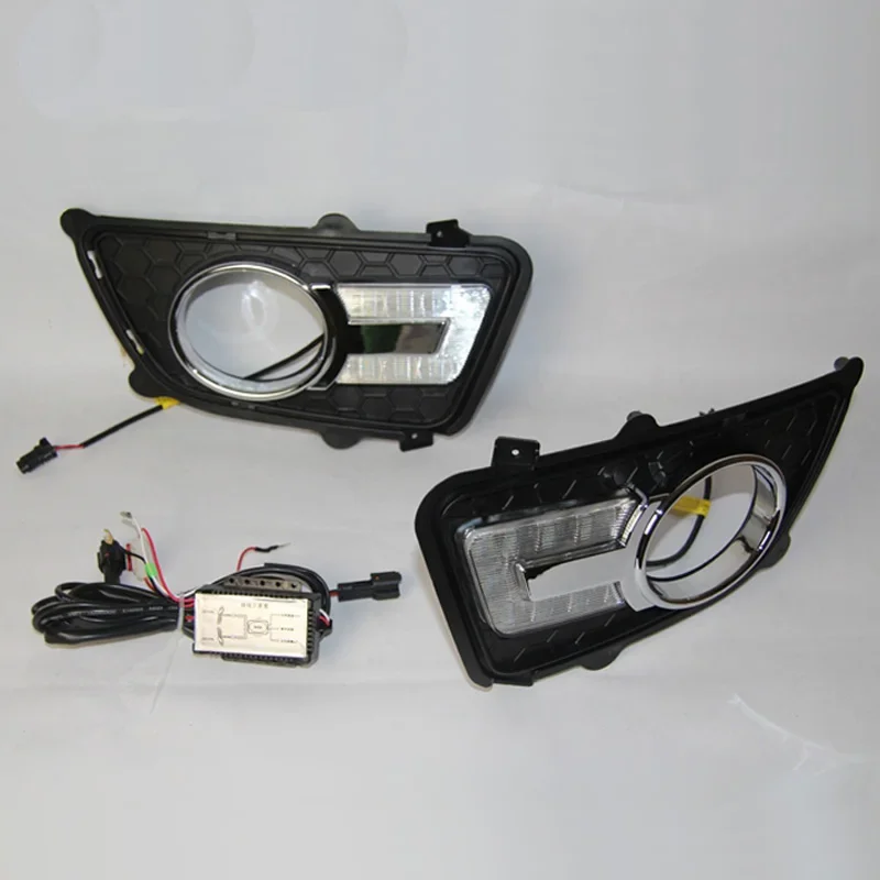 

Car LED 12V Daytimes Running Lights For Kia Sportage 2009 - 2013 Daytime Running Headlamps Auto Driving Lamp Foglamps