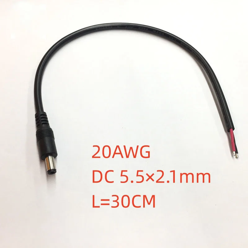 DC Fork Cable 5.5×2.1mm Male Dc Power Split Cable 20awg  Wire Surveillance Camera Power Supply/led Power Connector F1