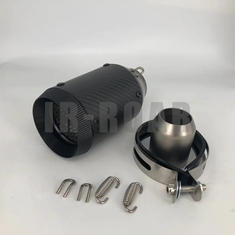 51mm Carbon Fiber Shorty Exhaust – Universal Slip-On Silencer for Motorcycle, Lightweight Racing Muffler with Deep Tone Upgrade
