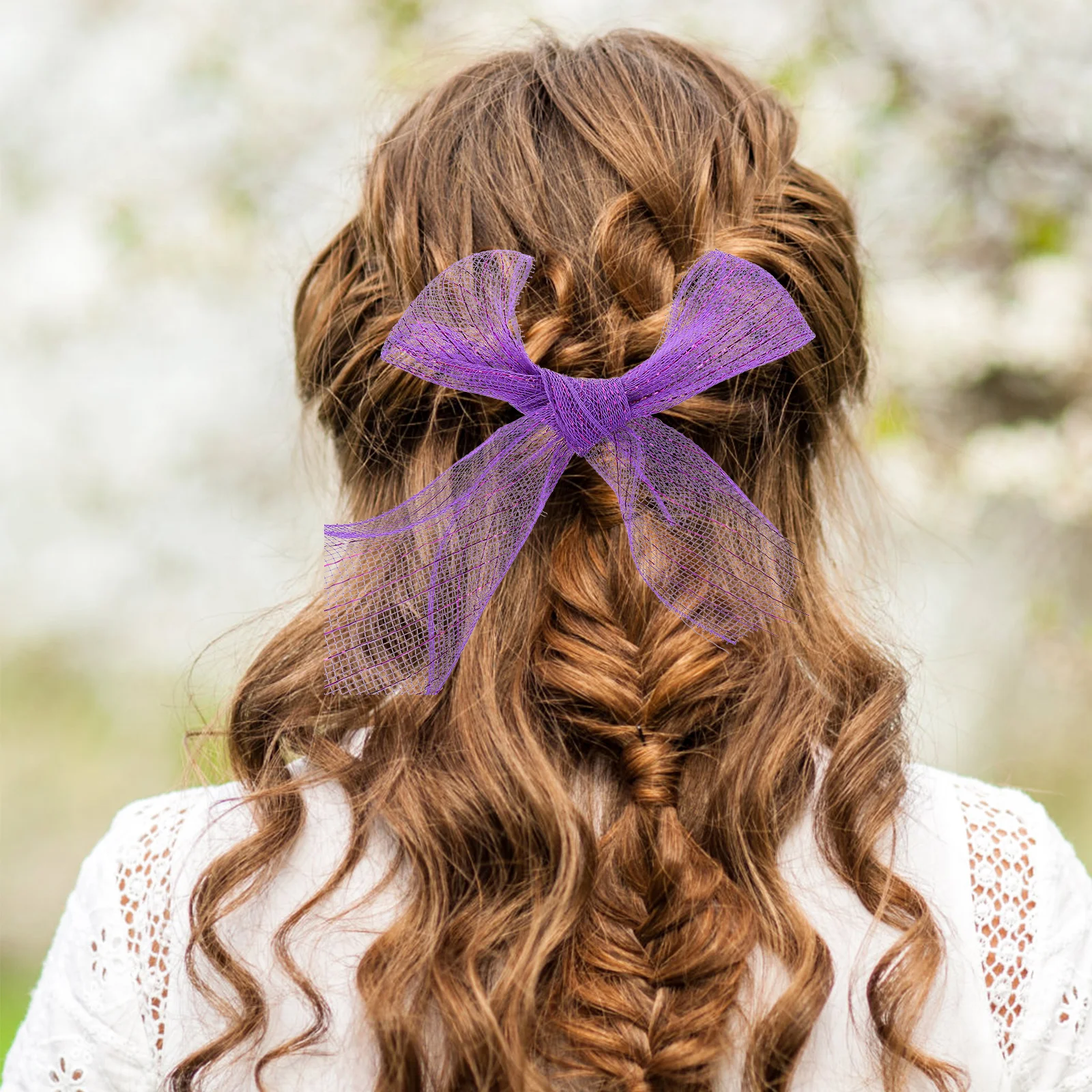 

3 Rolls Decorations Ribbon Decorative Poly Mesh Wreath Crafting Metallic Foil Ribbons