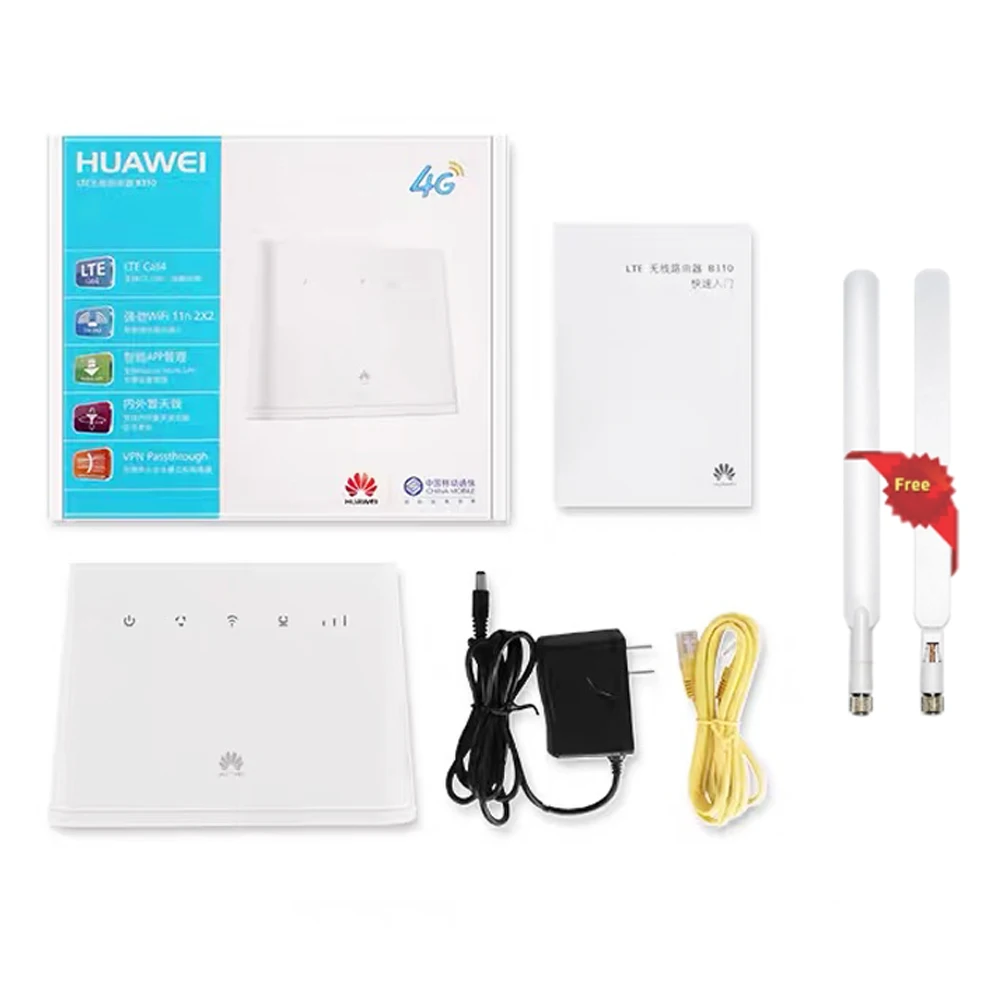 Original Unlock Huawei B310S-518 150Mbps 4G LTE Most Secure Wireless Router Support +2pcs antenna