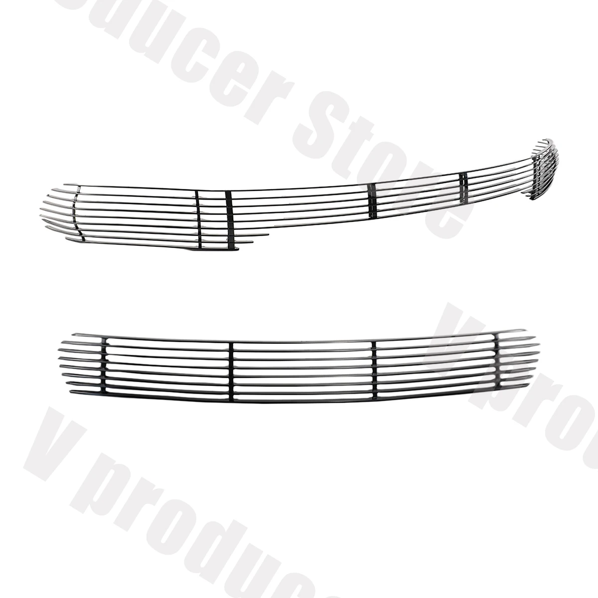 Bumper depan atas kisi jala & kisi bawah untuk menghindari pengisi daya SRT 2015 2016 2017 2018-2023 Set Aksesori Tubuh Kit mobil