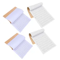 4Pcs Business Accounting Ledger Notebook Grid-Paper Register Book for Warehouse Stock Control Office Supplies Tracking Small 4