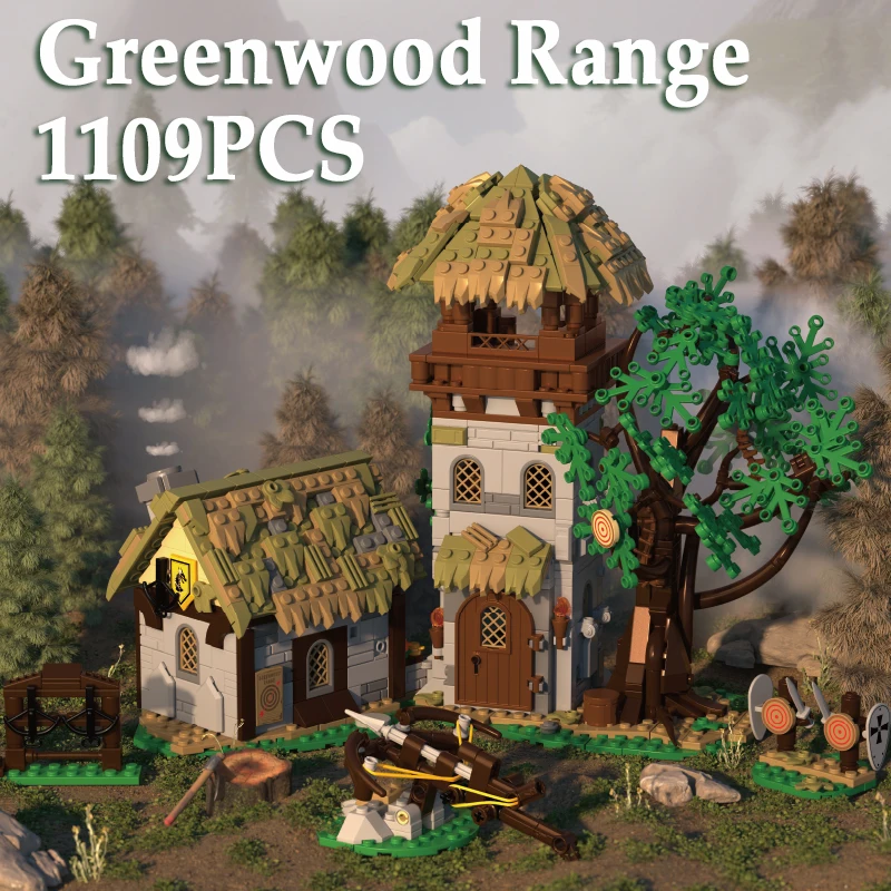 1109PCS MOC Greenwood Range Puzzle Bricks Toys Creative Ornaments Assembly Street View Building Blocks Kids Adult Holiday Gifts