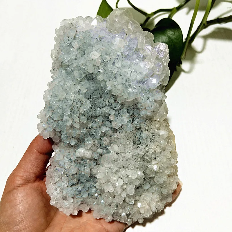 Natural Chrysanthemum Fluorite Ore Mark Symbiosis Crystal Cluster Specimen Meditation Feng Shui Crystal Energy Room Decoration