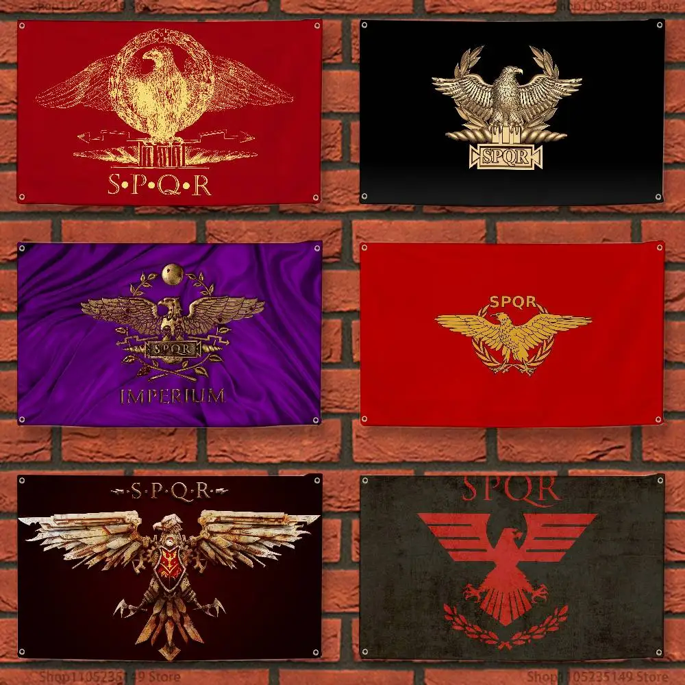 

Roman Empire Standard Shield FLAG 60x110CM 70x115CM 100x150CM Hoes Mad Funny Flag With Four Brass Grommets
