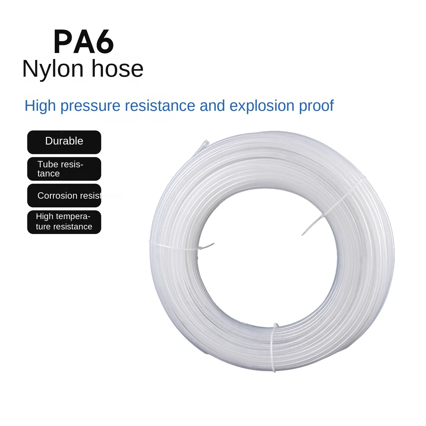 PA6 nylon hose semi-hard pipe lubricating oil pipe CNC machine tool oil pipe 4mm 6mm corrosion resistance oil resistance