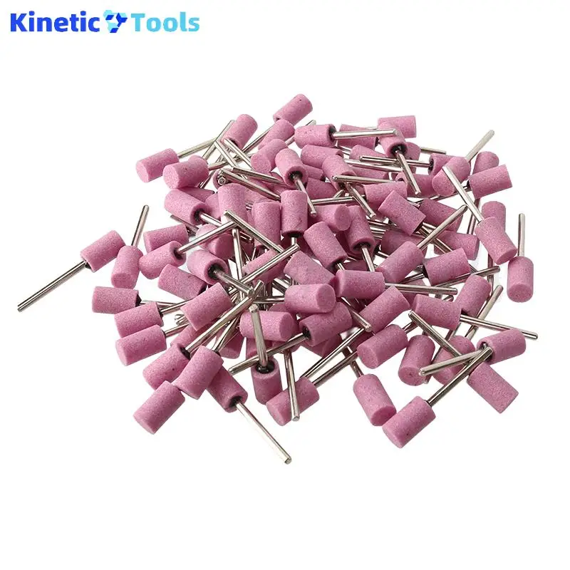 100Pcs Schleif Montiert Schleifen Stein Kopf 10mm Schleif Polieren Rad Bit Schaft Für Dremel Präzisions Werkzeuge Grinder bohrer