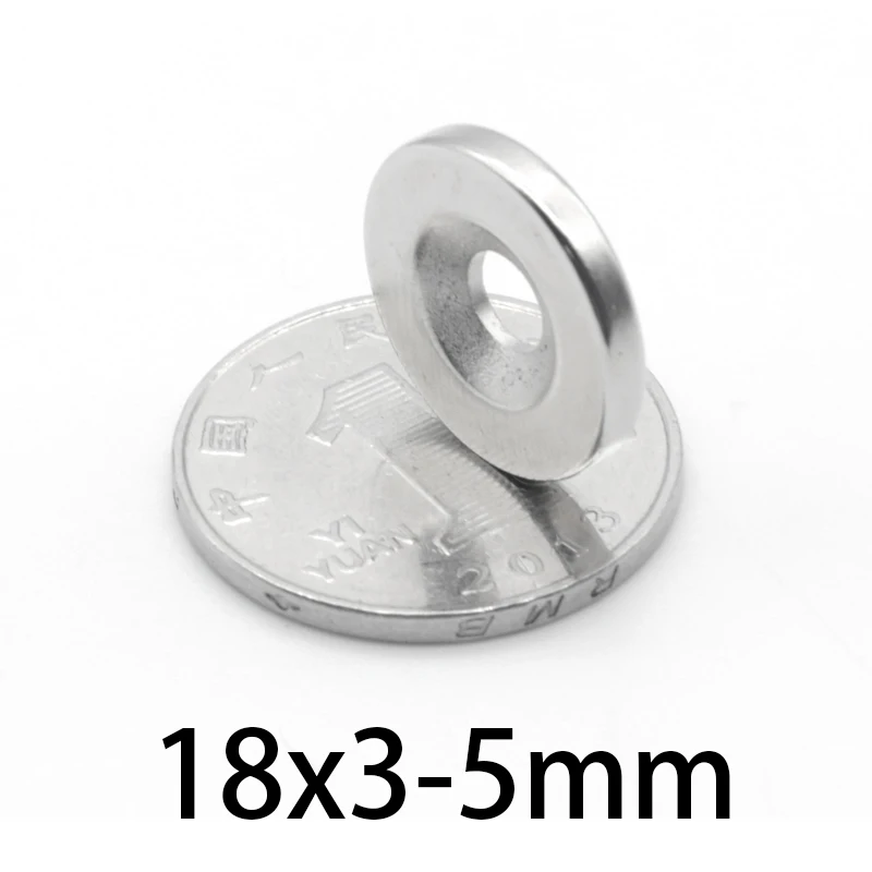 18x3-5 Powerful Round  Magnet 18x3 Hole 5mm For Home Refrigerators, Offices DIY 18x3-5mm Disc Magnet Strong 18*3-5