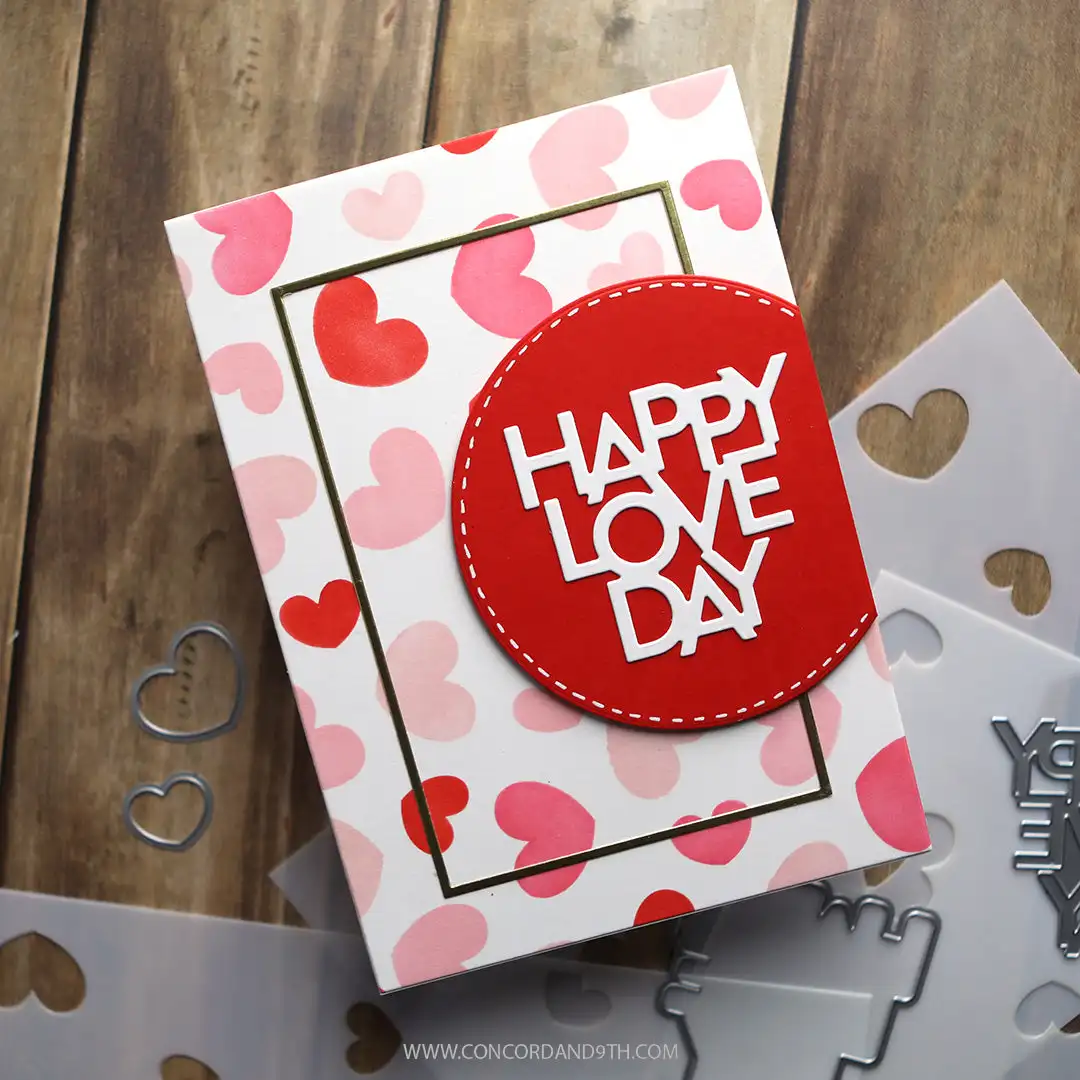 2025 Valentine's Day Happy Love Day Letter Metal Cutting Dies Clear Stamps Stencil DIY Decorating Scrapbook Gift Card Craft