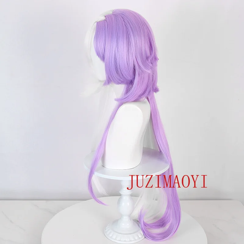 Anime Bungou Stray Dogs Cosplay 100cm Long Sigma Cosplay Wig Purple White Sigma Wigs Heat Resistant Synthetic Hair + Wig Cap