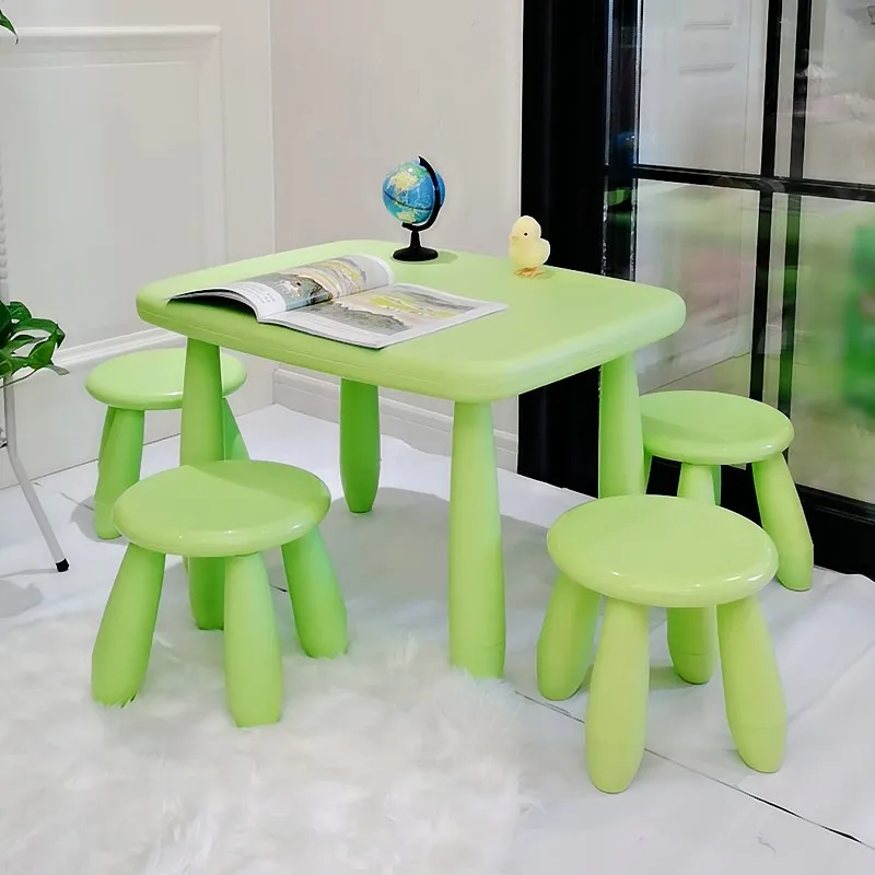 Mesa de actividades de plástico para niños para leer, dibujar, hacer aperitivos, preescolar, jardín de infantes y salas de juegos, mesa y silla para niños pequeños