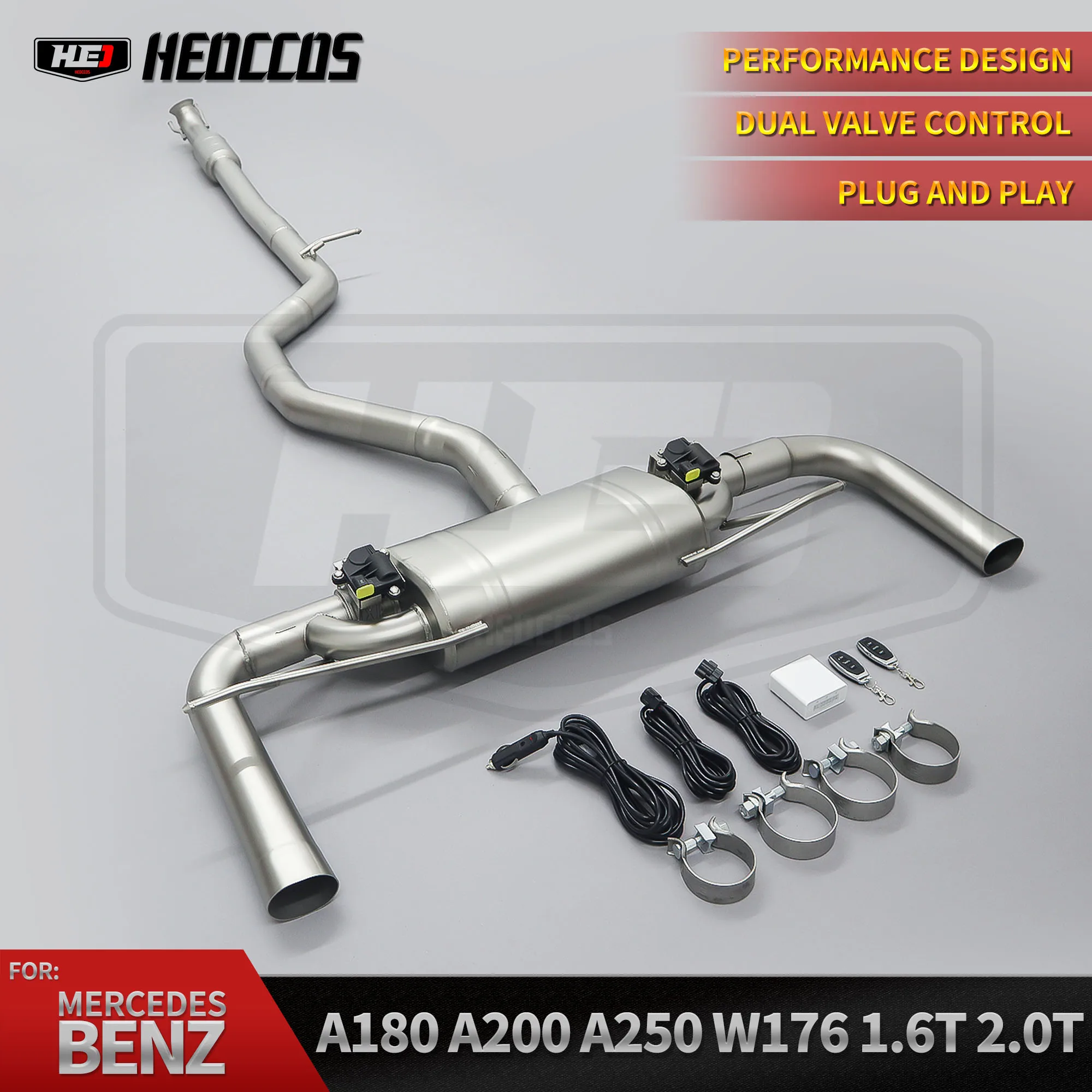 

HEO OEM for Benz A180 A200 W176 Stainless Steel Exhaust Pipes Racing Sport Car Muffler Exhaust Catback