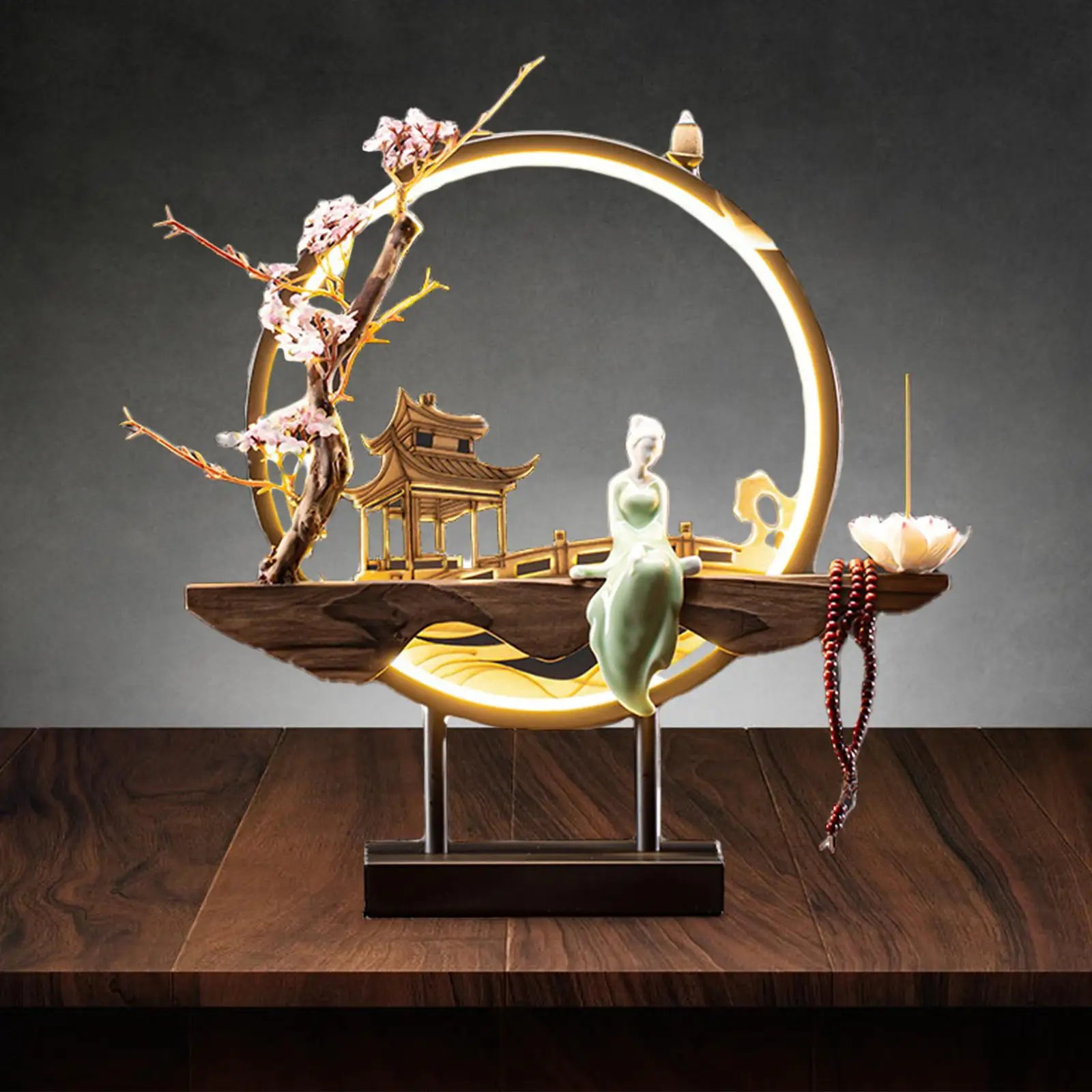Creative Backflow Incenses Burner Decor Traditional Chinese Style Fountain