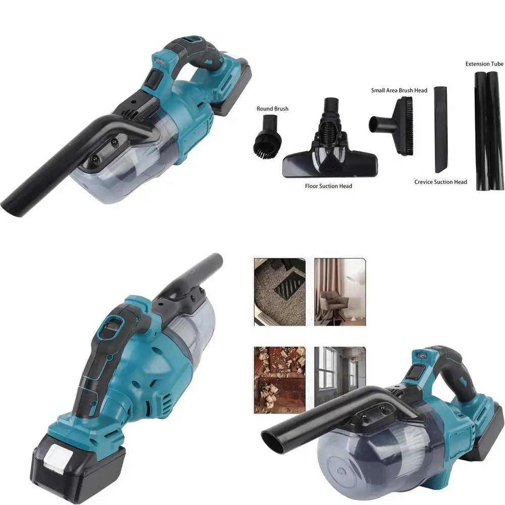 

Carpet and Hard Floor Cordless Vacuum Cleaner, 18V Battery Powered, 125AW Suction, 700ml Dustbin, Ideal for Home, Office, and Ca