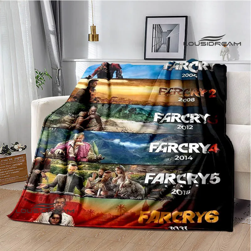 3D Game Farcry Cartoon printed blankets Flange Warm blanket soft and comfortable blanket picnic blankets birthday gift