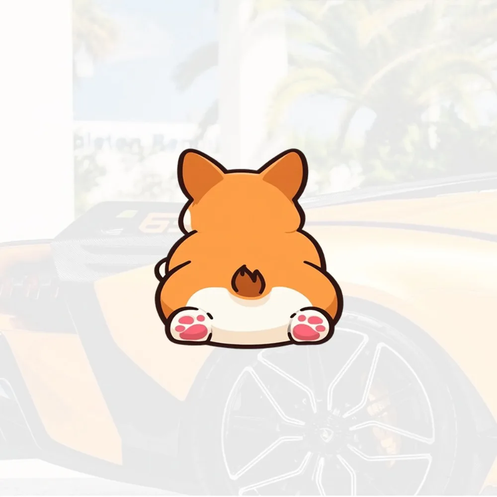 Cute Corgi Bum and Paw Print Car Stickers DIY Perfect for Cars Laptops Notebooks Refrigerators Great Gifts Celebrations!