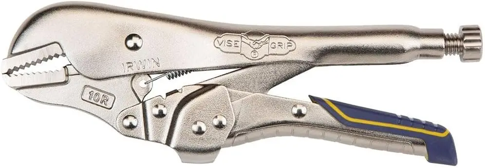 

10-Inch Straight Jaw Locking Pliers for Tightening, Clamping, and Turning with Adjustable Screw