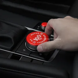 Aluminum Alloy 100 Years Corporation Central Control Knob Button Cover Sticker for Mazda 3 Axela BP CX-30 Accessories 2020-2023