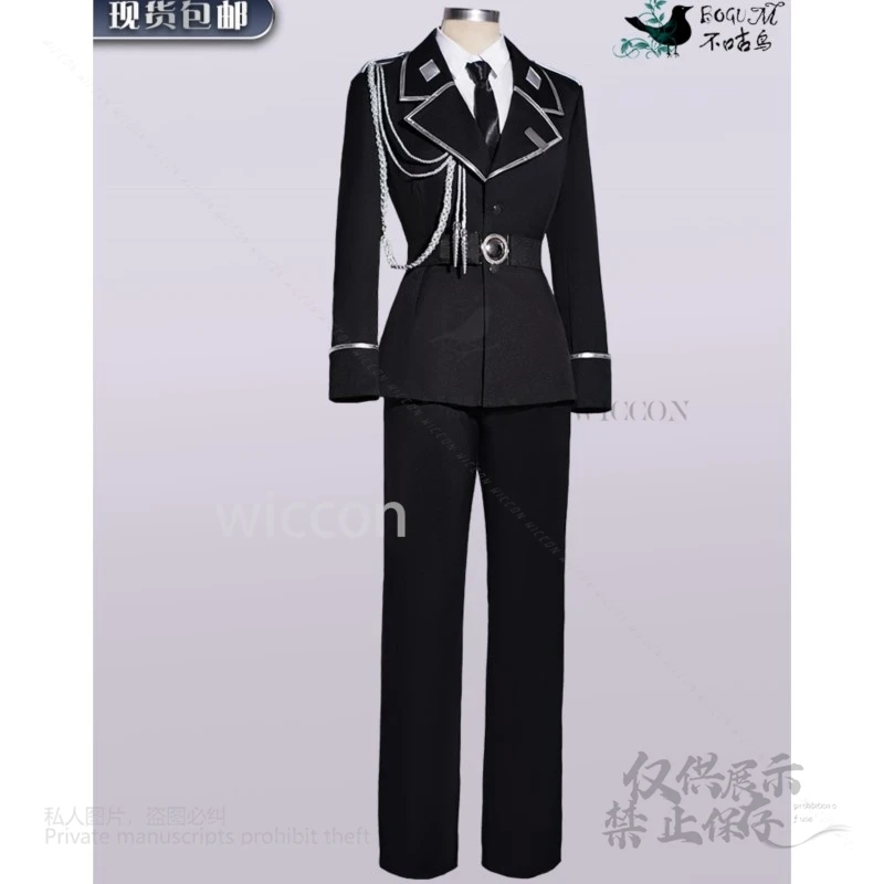 Aki Myojin Anime Cosplay Costume Sweet Punishment Cosplay 2XL Men Handsome Uniform Black Suit Wigs Adult Customized Halloween