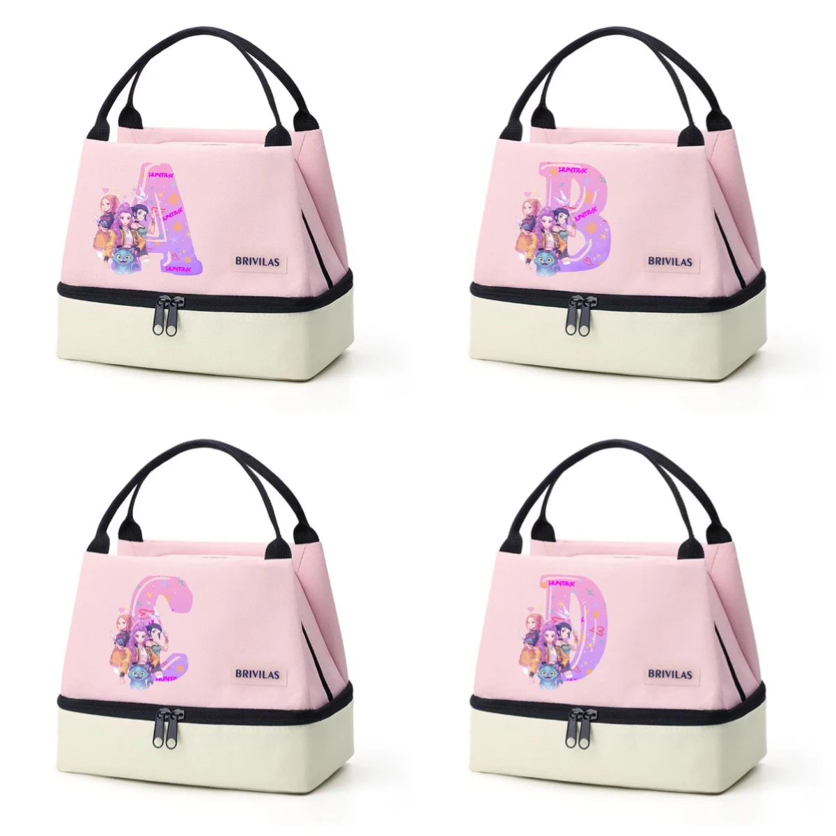 جديد KPop شيطان الصيادين حقيبة الغداء سميكة العزل علب الاغذية الكرتون بينتو التخزين الحراري حقيبة يد مدرسة نزهة النساء هدية