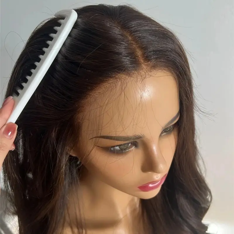 ombre-dark-chestnut-brown-highlight-lace-frontal-wig-syntehtic-heat-resistant-wig-part-daily-preplucked-hairline-with-baby-hair