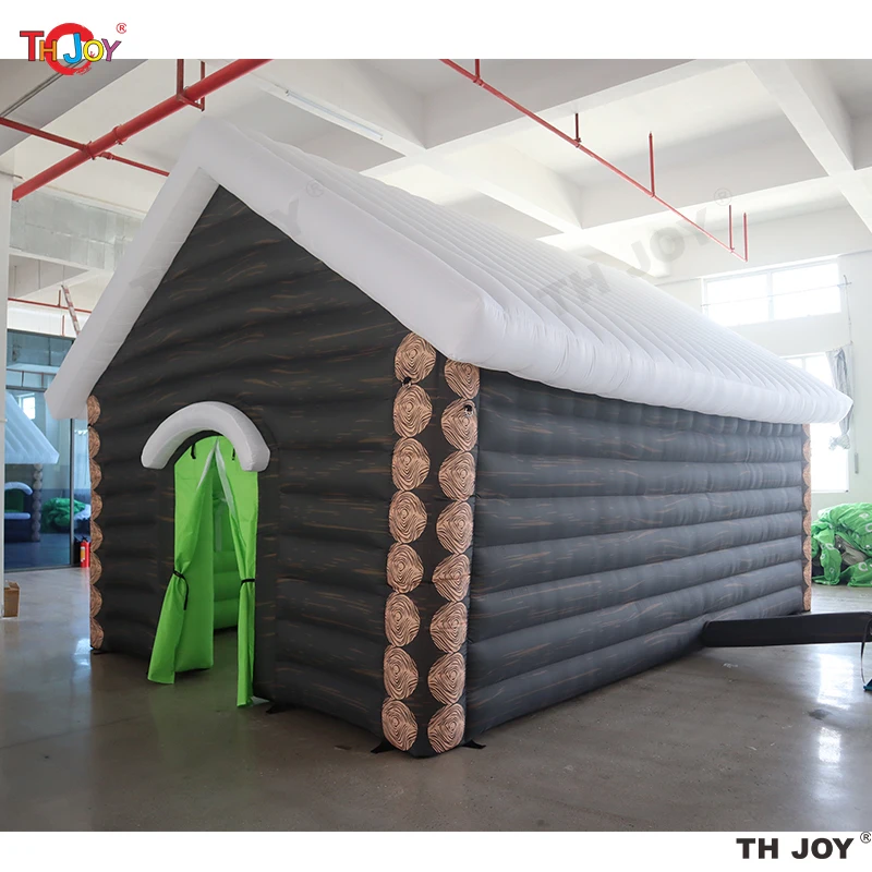 Maison Gonflable de la Grotte du Père Noël, Tente de Cabine, Décorations de Noël, Nouveau Design, 6x4m