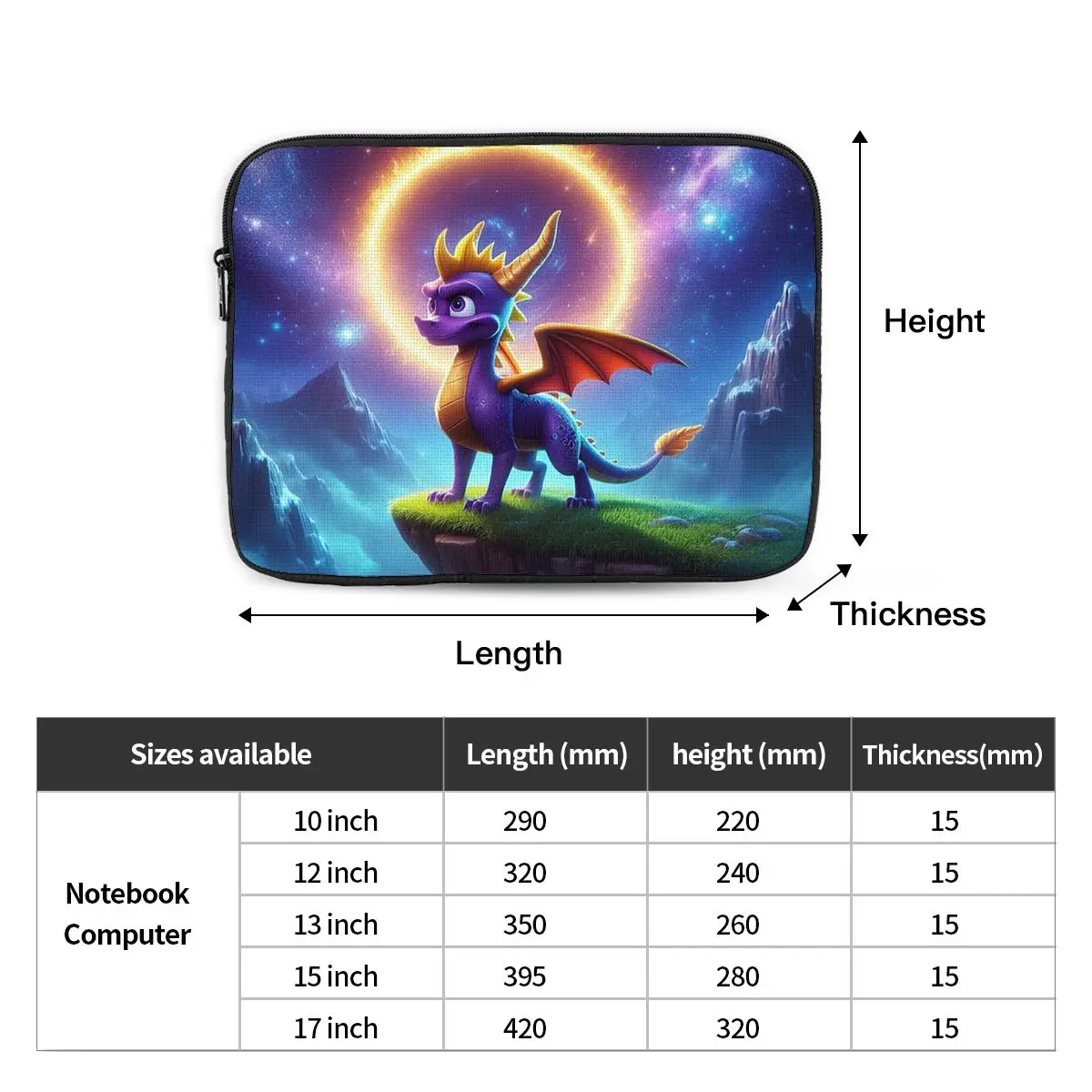 Ice Spyro Notebook Laptop Bag Case Pouch For Macbook Air Pro Tablet Shockproof Case Bag