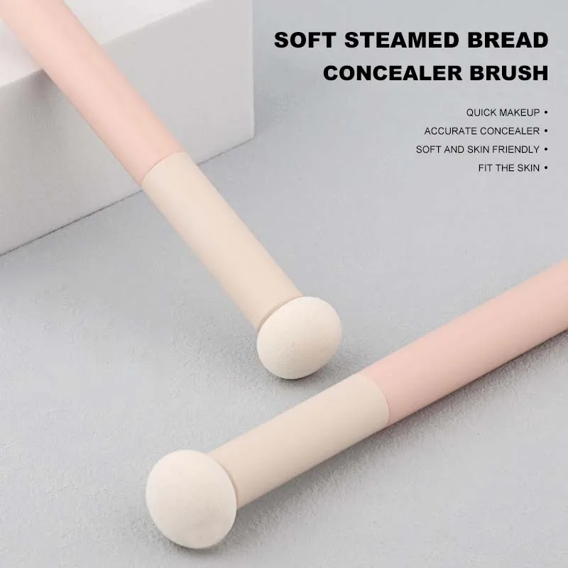 1/4Pcs Soft Mushroom Sponge Head Makeup Brushes Lipstick Lip Makeup Brush Portable Cosmetic Tools Foundation Concealer Brush