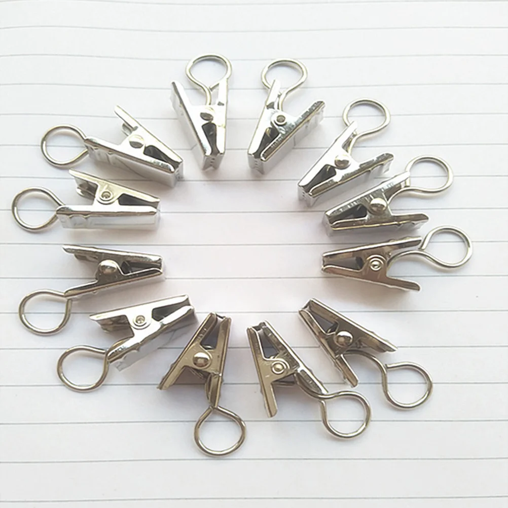 

88pcs Curtain Clips Rings Iron Drapery Hook 19X9Mm Rustproof Metal Clip For Curtains Easy Install Slide On Rod Loop