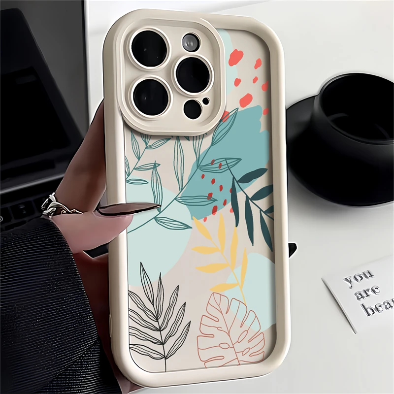 Leaves Plant Flower Phone Case For Huawei P30 P50 P40 P20 Pro Mate 30 Pro Nova 5i 10 3 4 7 9 SE Y70 Back Shockproof Cover