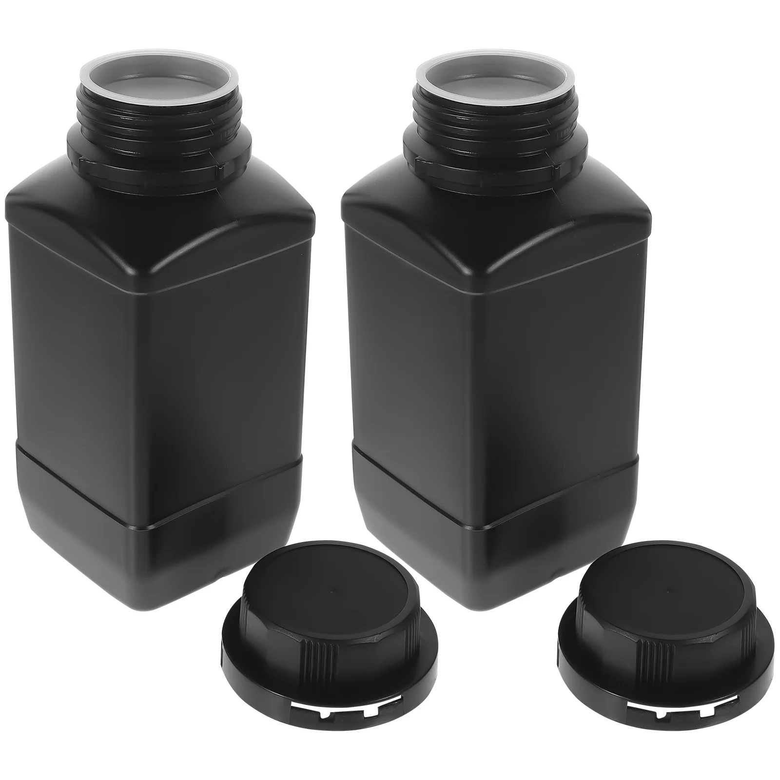 5pcs 5 PCS Lab Bottles Wide Mouth Extract Reagent Liquid Reusable Black with Storage