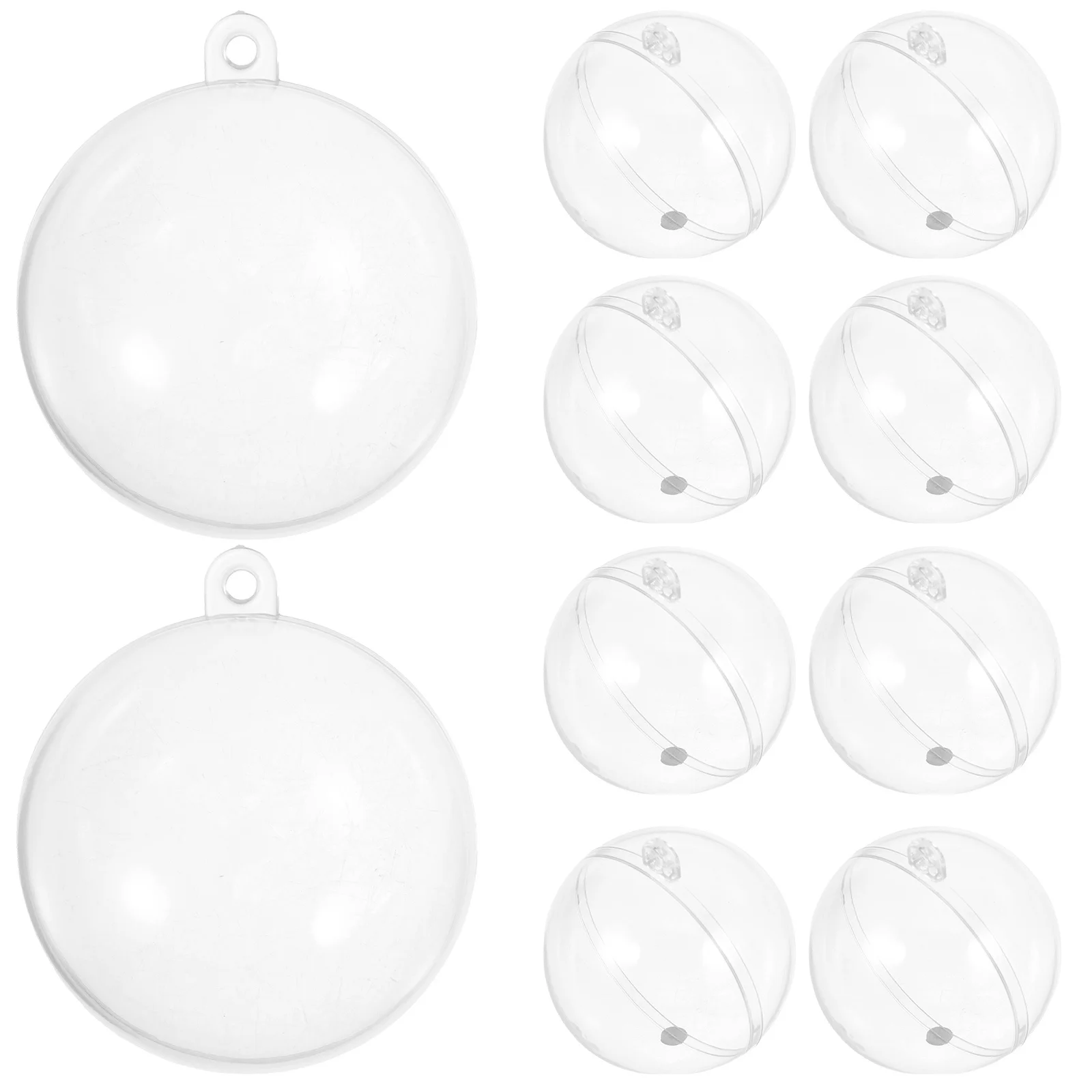 

30pcs 50Mm Clear Plastic Fillable Ball Ornament Shatterproof Reusable Craft Decor Christmas Wedding Party Hanging Balls Bath