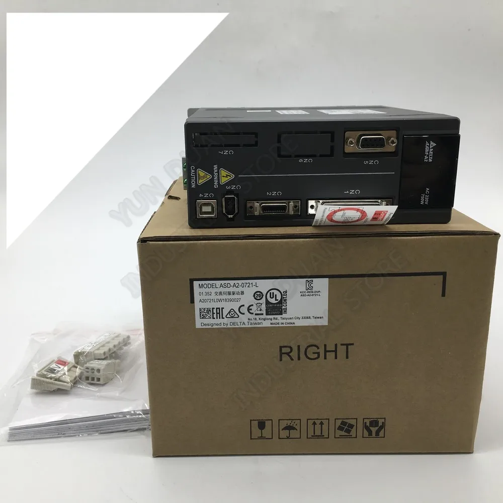 New  A2 750W 0.75KW 220V 2.39Nm 3000rpm NEMA32 80MM ASD-A2-0721-L ECMA-C10807RS AC servo motor drive kits with  Cable