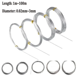 Drut ze stali nierdzewnej drut twardy pełnej drut twardy 0.02 ~ 3mm długość 1M/5M/10M/50M/100M drut stalowy