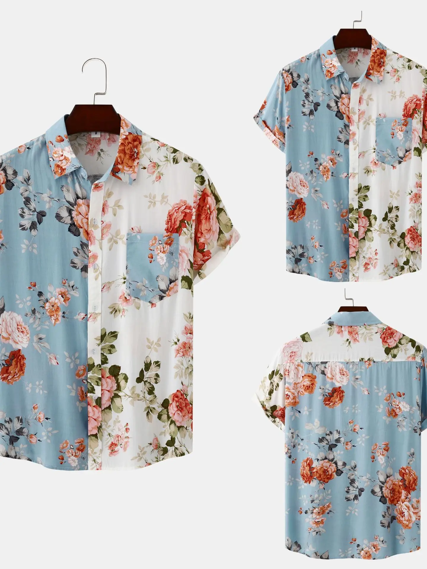 

Мужская футболка 2026 года с цифровым принтом Hawaii Sle, приталенная, из 100% хлопка, для повседневной носки, с квадратным вырезом Cleanfit